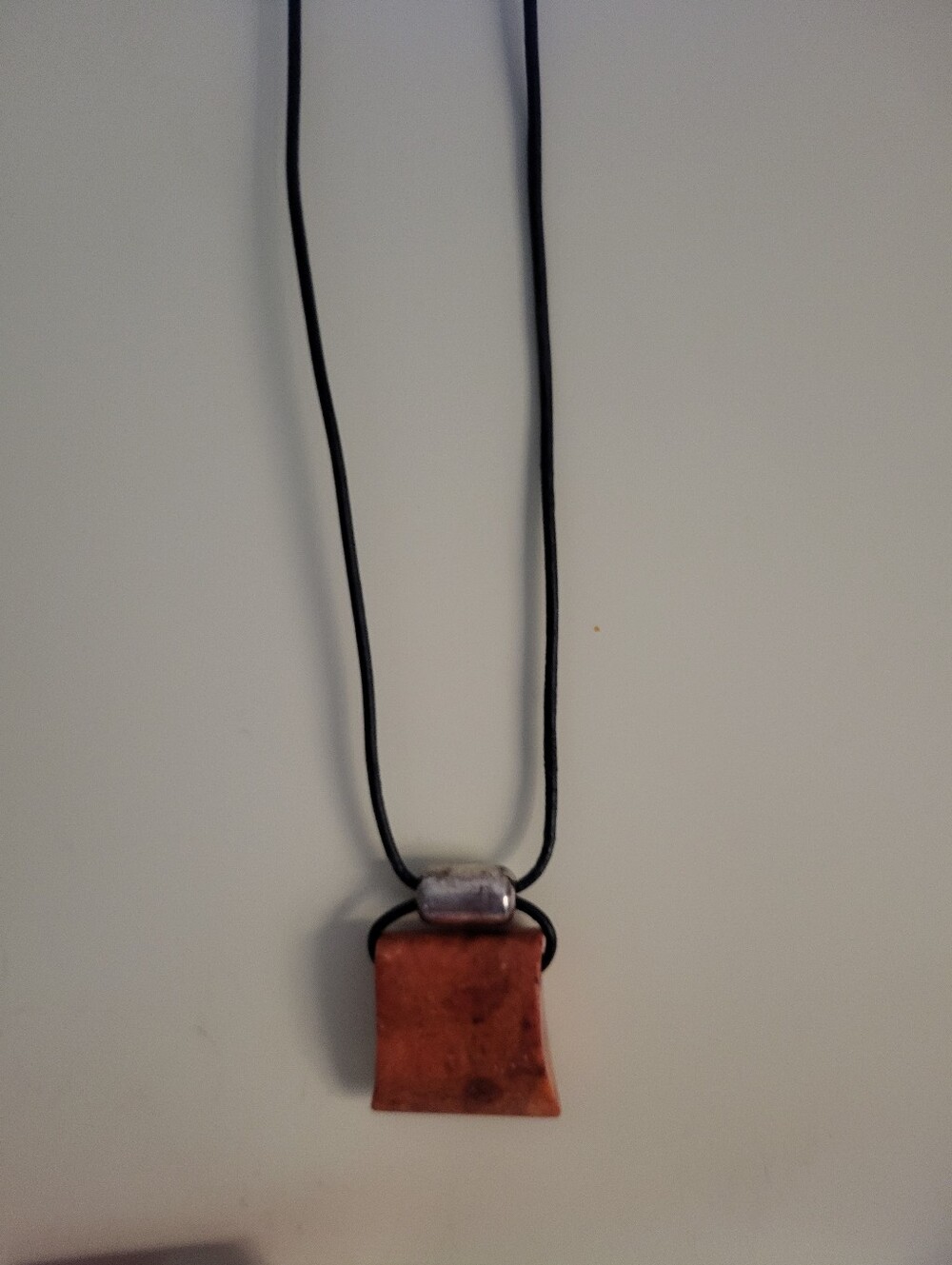 Silpada Handcrafted Red Pendant Necklace on Black Cord